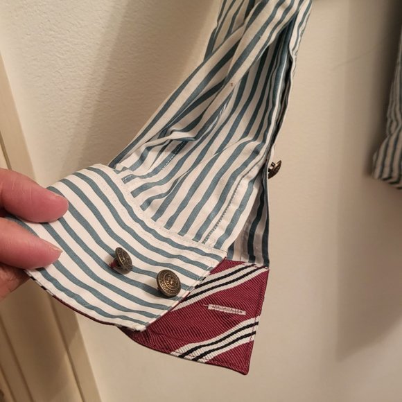 Brooks Brothers Green Stripe Oxford button down - Picture 4 of 5